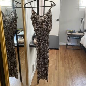 Blue life by planet blue cheetah maxi dress